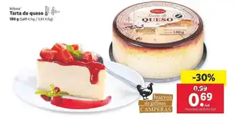 Lidl Milbona Tarta de queso 180g oferta
