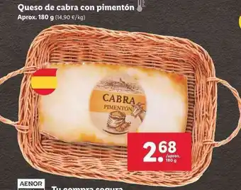 Lidl Queso de cabra con pimenton 180g oferta