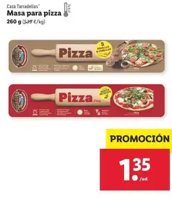 Lidl Masa para pizza 260g oferta