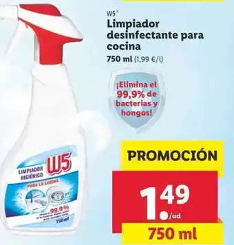 Lidl Limpiador desinfectante para cocina 750ml oferta