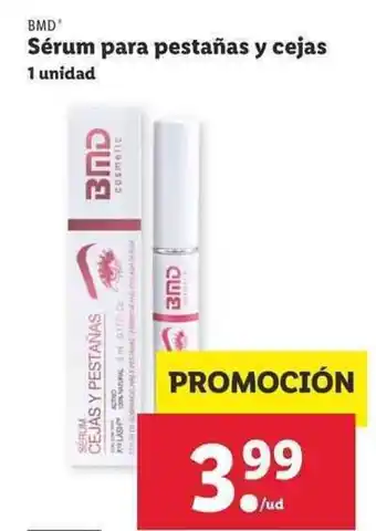 Lidl BMD Sérum para pestañas y cejas oferta