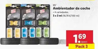 Lidl W5 Ambientador de coche 3 x 3ml oferta