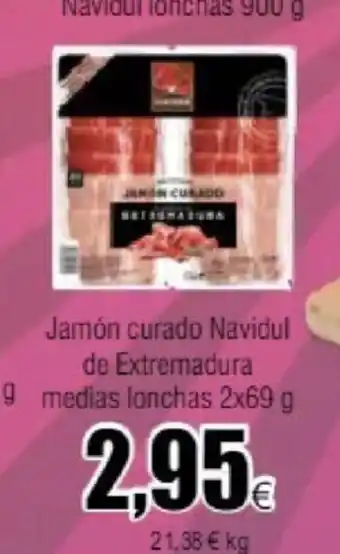 FROIZ Jamón curado Navidul de Extremadura Navidul Clásico 50 g medias lonchas 2x69 g oferta