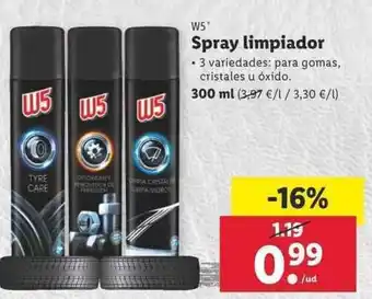 Lidl W5 Spray limpiador 300ml oferta
