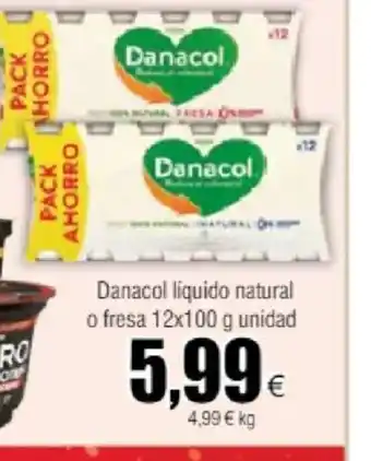 FROIZ Danacol líquido natural o fresa 12x100 g unidad oferta
