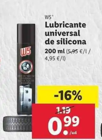 Lidl W5 Lubricante universal de silicona 200ml oferta