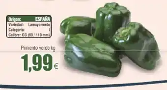FROIZ Pimiento verde kg oferta