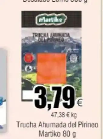 FROIZ Trucha Ahumada del Pirineo Martiko 80 g oferta