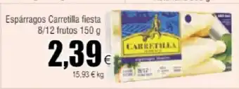 FROIZ Espárragos Carretilla fiesta 8/12 frutos 150 g oferta