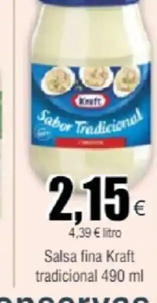 FROIZ Salsa fina Kraft tradicional 490 ml oferta
