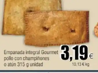 FROIZ Empanada integral Gourmet pollo con champiñones o atún 315 g unidad oferta