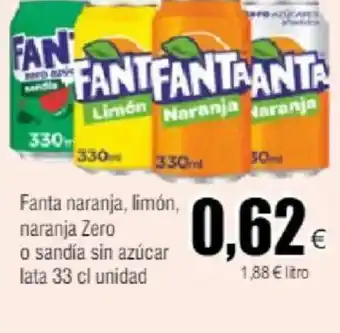 FROIZ Fanta naranja, limón, naranja Zero oferta
