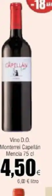 FROIZ Vino D.O. Monterrei Capellán Mencia 75 cl oferta