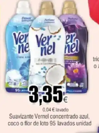 FROIZ Suavizante Vernel concentrado azul, coco o flor de loto 95 lavados unidad oferta