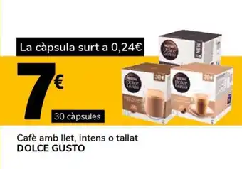 Supeco Dolce Gusto Café amb llet, intens o tallat 30 cápsulas oferta