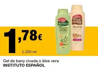 Supeco Instituto Español Gel de bany civado o áloe vera 1.250ml oferta