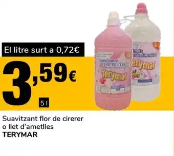Supeco Terymar Suavitzant flor de cirerer o llet d'ametlles 5L oferta