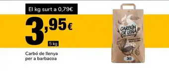 Supeco Carbó de llenya per a barbacoa 5kg oferta