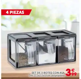 GiFi Set de 3 Botes con Asa Dim. 22,5x13,5x10 cm oferta