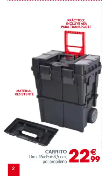 GiFi Carrito dim. 45x35x64,5 cm polipropileno oferta