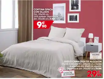 GiFi Cortina Opaca Don Ollaos Dim. 135x240 cm, 100% poliéster. Disponible en dim. 140x180 cm oferta
