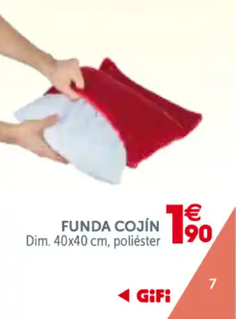 GiFi Funda Cojín Dim. 40x40 cm, poliéster oferta