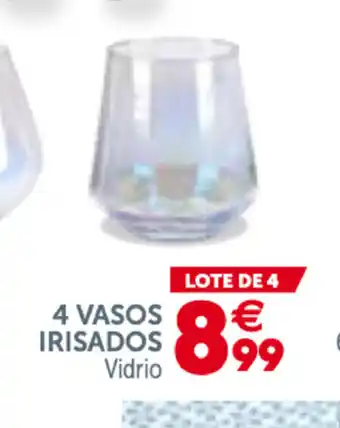 GiFi 4 Vasos Irisados Vidrio oferta