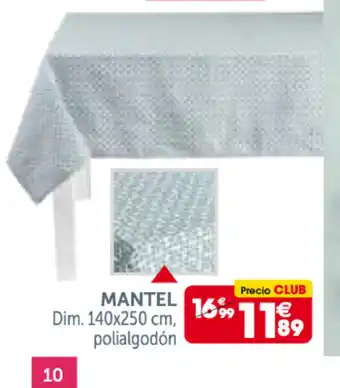 GiFi Mantel, Dim. 140x250 cm, polialgodón oferta