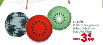 GiFi Cojín Ø 40 cm, tela poliéster, relleno de bolitas o fibra de poliéster oferta