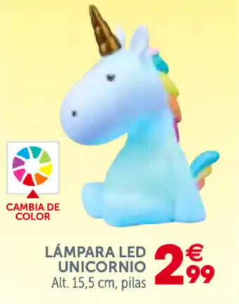 GiFi Lámpara Led Unicornio, Alt. 15,5 cm, pilas oferta