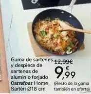 Carrefour Gama de sartenes y despiece de sartenes de aluminio forjado carrefour home oferta