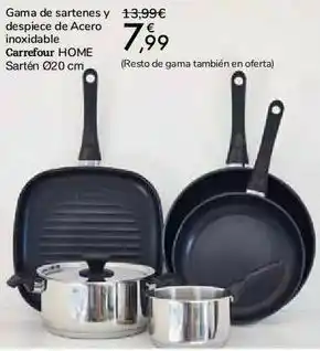 Carrefour Gama de sartenes y despiece de acero inoxidable carrefour home oferta