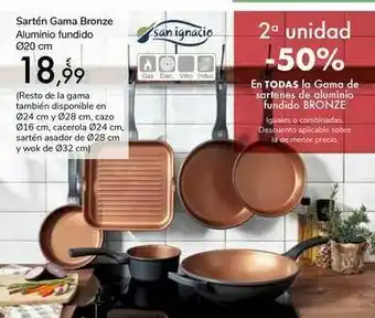 Carrefour Sartén gama bronze aluminio fundido oferta