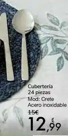 Carrefour Cubertería 24 piezas mod. crete oferta