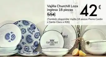 Carrefour Vajilla churchill loza inglesa 18 piezas oferta