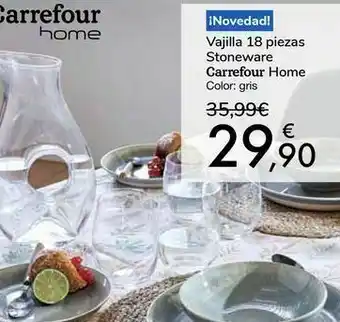 Carrefour Vajilla 18 piezas stoneware carrefour home oferta