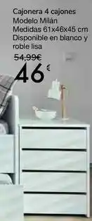 Carrefour Cajonera 4 cajones modelo milán oferta