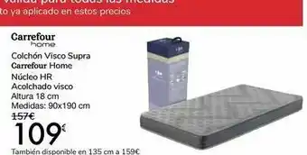 Carrefour Colchón visco supra carrefour home oferta