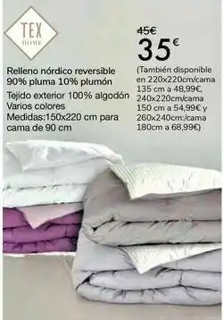 Carrefour Relleno nórdico reversible oferta