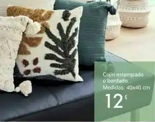 Carrefour Cojín estampado o bordado oferta