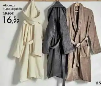 Carrefour Albornoz 100% algodón oferta