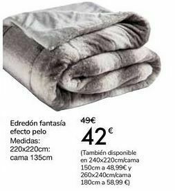 Carrefour Edredón fantasía efecto pelo oferta