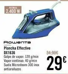 Carrefour Rowenta plancha effective dx1636 oferta