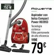 Carrefour Rowenta aspirador con bolsa compact power r03953 oferta