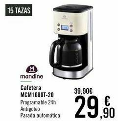 Carrefour Mandine cafetera mcm1000t-20 oferta