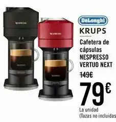 Carrefour Dëlonghi krups cafetera de cápsulas nespresso bertuo next oferta