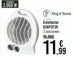Carrefour King d'home calefactor 02apsf20 oferta