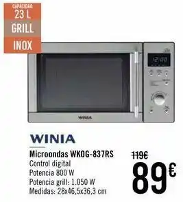 Carrefour Winia microondas wkog-837rs oferta