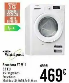 Carrefour Whirlpool secadora ft m11 82 eu oferta