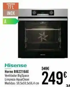 Carrefour Hisense horno b162216ax oferta
